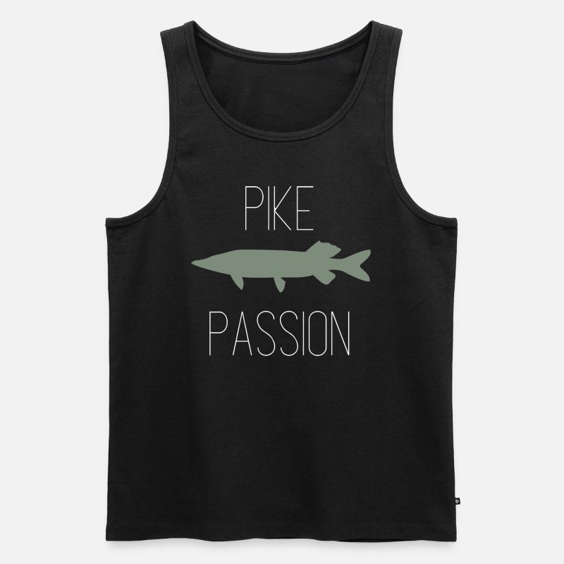 Hecht Leidenschaft - Pike Passion - Männer Premium Bio Tank Top - Schwarz