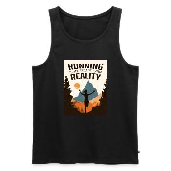 Marathon, Trail Running, Runner - Men's Premium Organic Tank Top - black - Front - Michal (187cm)