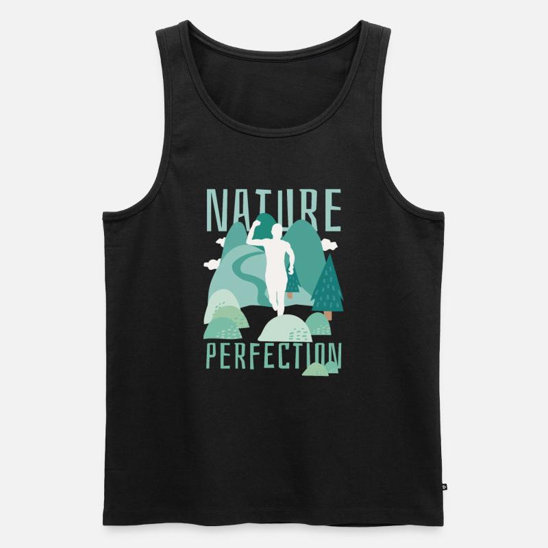 Marathon, Trailrunning Läufer - Männer Premium Bio Tank Top - Schwarz