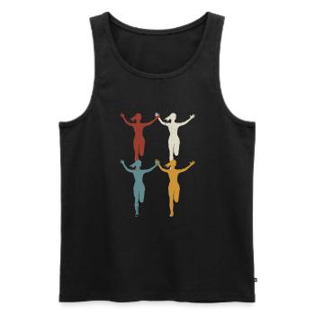 Retro Jump Shoes Fitness - Männer Premium Bio Tank Top - Schwarz - Vorne - Michal (187cm)