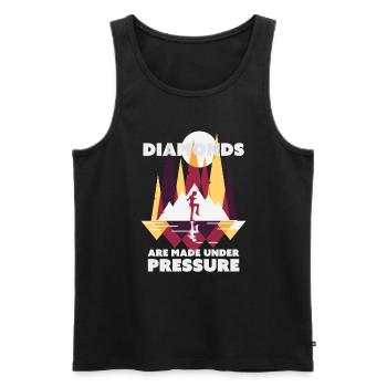 Rope Jumping Diamanten - Männer Premium Bio Tank Top - Schwarz - Vorne - AI Model Male 178 light (178cm)