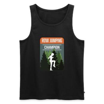 Rope Jumping Champion - Männer Premium Bio Tank Top - Schwarz - Vorne - AI Model Male 178 light (178cm)