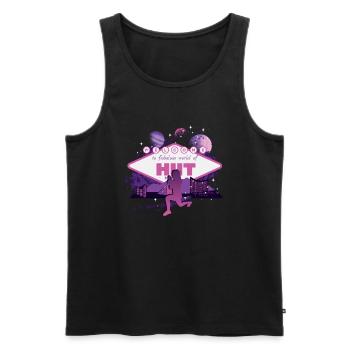 Fabulous world of HIIT - Men's Premium Organic Tank Top - black - Front - Michal (187cm)