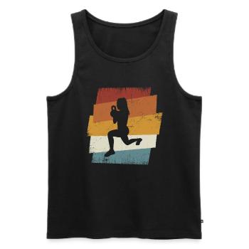 Retro HIIT - Men's Premium Organic Tank Top - black - Front - AI Model Male 178 light (178cm)