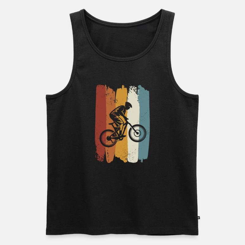 Retro Downhill - Männer Premium Bio Tank Top - Schwarz
