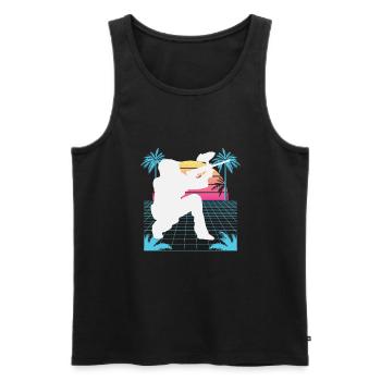 Vaporwave Paintball - Débardeur bio Premium Homme - noir - Devant - Michal (187cm)
