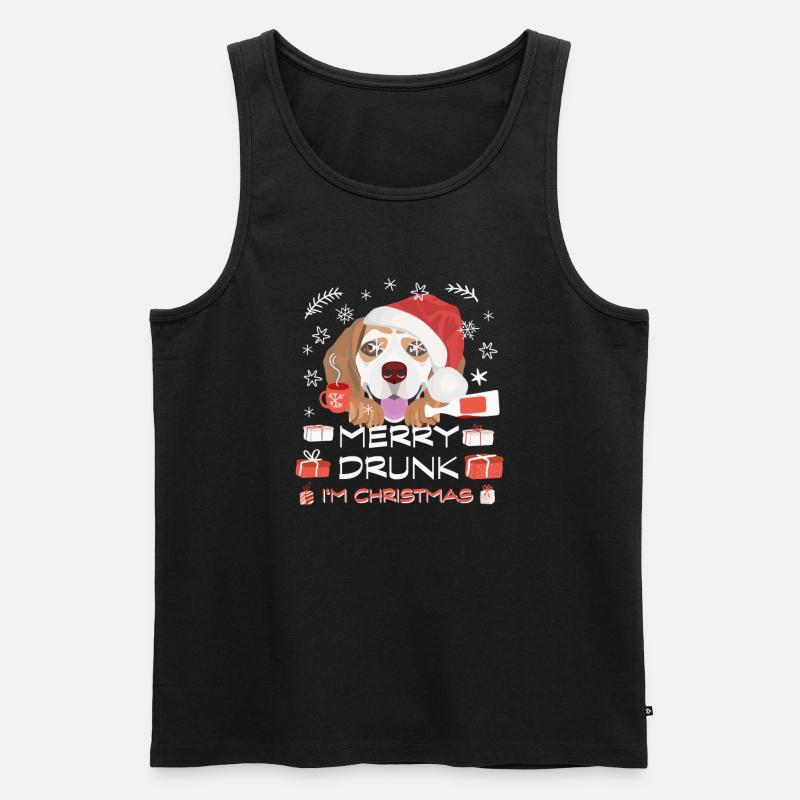 Beagle Weihnachtsmarkt - Männer Premium Bio Tank Top - Schwarz