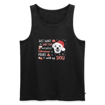 Chihuahua Frohe Weihnachten - Männer Premium Bio Tank Top - Schwarz - Vorne - Michal (187cm)