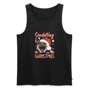 German Shepherd Merry Christmas - Men's Premium Organic Tank Top - black - Front - Michal (187cm)