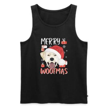 Joyeux Noël Labrador - Débardeur bio Premium Homme - noir - Devant - Michal (187cm)
