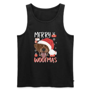 Joyeux Noël Labrador - Débardeur bio Premium Homme - noir - Devant - Michal (187cm)