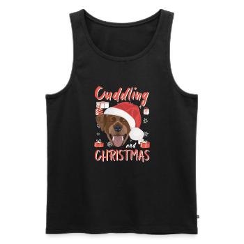 Joyeux Noël Labrador - Débardeur bio Premium Homme - noir - Devant - Michal (187cm)