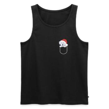 Malteser Merry Christmas - Men's Premium Organic Tank Top - black - Front - Michal (187cm)