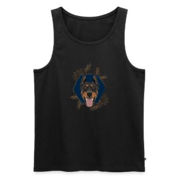 Golden Dog Doberman - Men's Premium Organic Tank Top - black - Front - Michal (187cm)