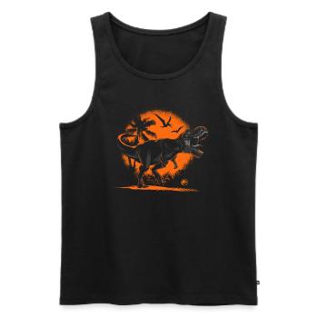 Jurassic World Indominus Rex Roars - Men's Premium Organic Tank Top - black - Front - AI Model Male 178 light (178cm)