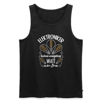 Watt, intelligente Elektroniker - Männer Premium Bio Tank Top - Schwarz - Vorne - Michal (187cm)