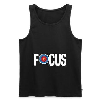 Bogenschütze Bogensport Pfeil Bogen Bogenschießen - Männer Premium Bio Tank Top - Schwarz - Vorne - Michal (187cm)