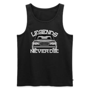 W124 legends never die - Men's Premium Organic Tank Top - black - Front - AI Model Male 178 light (178cm)