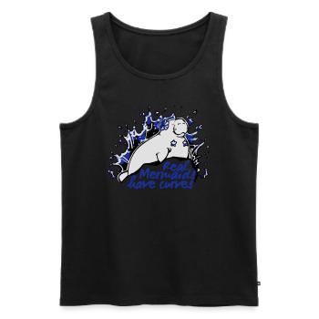 Manati Mermaid - Meerjungfrau Seekuh - Männer Premium Bio Tank Top - Schwarz - Vorne - AI Model Male 178 light (178cm)