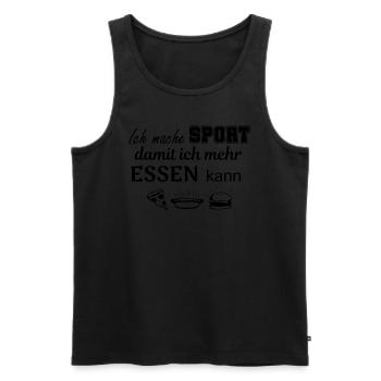 More sport, more food - Men's Premium Organic Tank Top - black - Front - Michal (187cm)