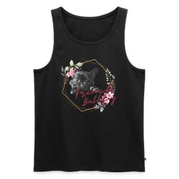 French Bulldog - Männer Premium Bio Tank Top - Schwarz - Vorne - Michal (187cm)