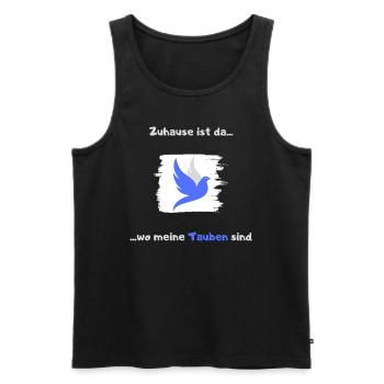 Taubenschlag Design für Brieftauben Taubenzüchter - Männer Premium Bio Tank Top - Schwarz - Vorne - Michal (187cm)