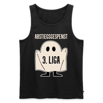 3. Liga Abstiegsgespenst - Männer Premium Bio Tank Top - Schwarz - Vorne - Michal (187cm)