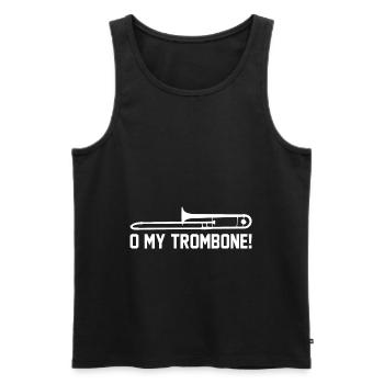 Posaune - Männer Premium Bio Tank Top - Schwarz - Vorne - Michal (187cm)