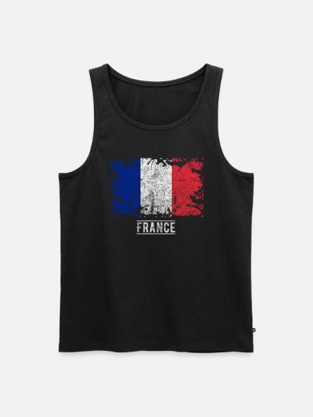 Drapeau drapeau france - Débardeur bio Premium Homme - noir