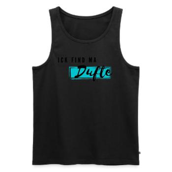 ick find ma dufte - Männer Premium Bio Tank Top - Schwarz - Vorne - Michal (187cm)
