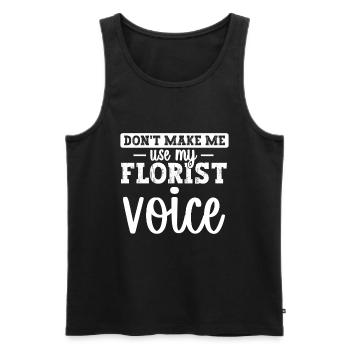 Florist Floristry Flowers Florist - Men's Premium Organic Tank Top - black - Front - AI Model Male 178 light (178cm)