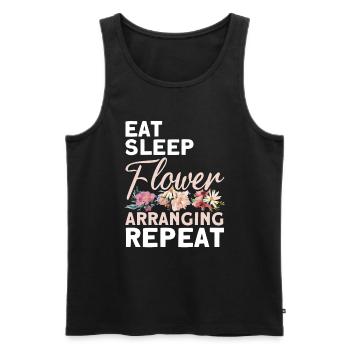 Florist Floristry Flowers Florist - Men's Premium Organic Tank Top - black - Front - AI Model Male 178 light (178cm)