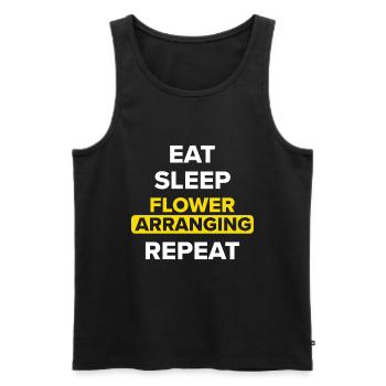 Florist Floristry Flowers Florist - Men's Premium Organic Tank Top - black - Front - AI Model Male 178 light (178cm)