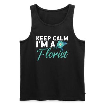 Florist Floristry Flowers Florist - Men's Premium Organic Tank Top - black - Front - AI Model Male 178 light (178cm)