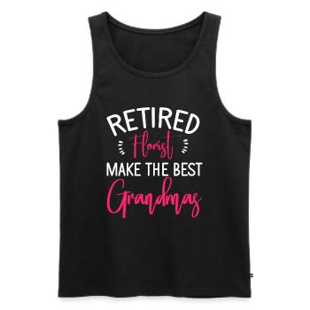 Florist Floristry Flowers Florist - Men's Premium Organic Tank Top - black - Front - AI Model Male 178 light (178cm)
