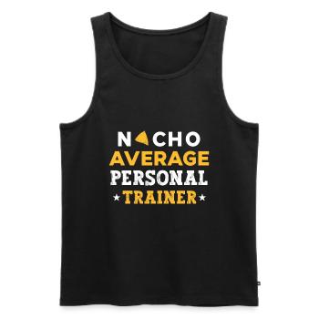 Fitness Workout Motivation Entraîneur personnel - Débardeur bio Premium Homme - noir - Devant - Michal (187cm)