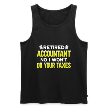 Buchhalter Geschenk Beruf Finanzen Steuerberater - Männer Premium Bio Tank Top - Schwarz - Vorne - Michal (187cm)