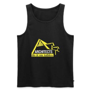 Architect Gift Profession Architecture Job Architect - Men's Premium Organic Tank Top - black - Front - AI Model Male 178 light (178cm)