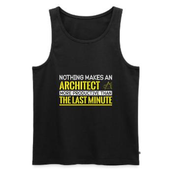 Architect Gift Profession Architecture Job Architect - Men's Premium Organic Tank Top - black - Front - AI Model Male 178 light (178cm)
