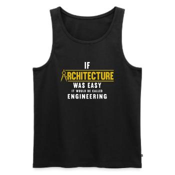 Architect Gift Profession Architecture Job Architect - Men's Premium Organic Tank Top - black - Front - AI Model Male 178 light (178cm)