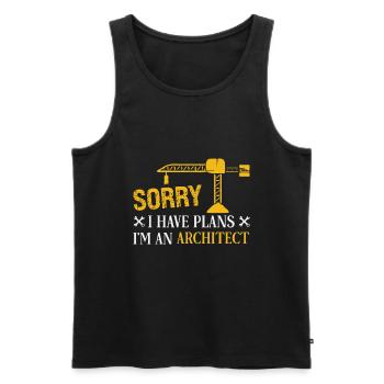 Architect Gift Profession Architecture Job Architect - Men's Premium Organic Tank Top - black - Front - AI Model Male 178 light (178cm)