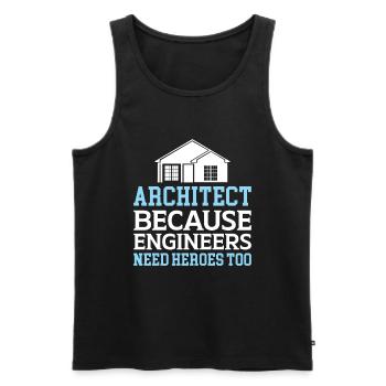 Architect Gift Profession Architecture Job Architect - Men's Premium Organic Tank Top - black - Front - AI Model Male 178 light (178cm)
