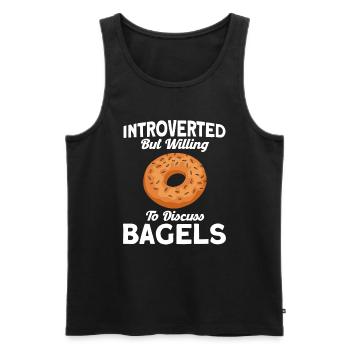 Bagel Food Gift Bagel - Men's Premium Organic Tank Top - black - Front - AI Model Male 178 light (178cm)