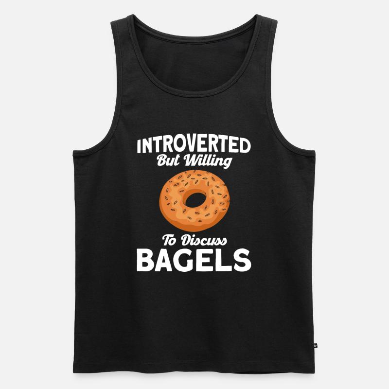 Bagel Essen Geschenk Bagel - Männer Premium Bio Tank Top - Schwarz