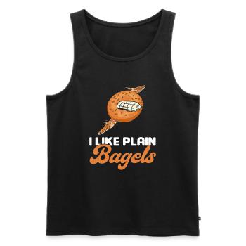 Bagel Essen Geschenk Bagel - Männer Premium Bio Tank Top - Schwarz - Vorne - AI Model Male 178 light (178cm)