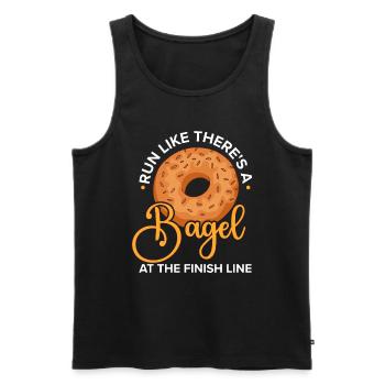 Bagel Food Gift Bagel - Men's Premium Organic Tank Top - black - Front - AI Model Male 178 light (178cm)