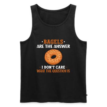 Bagel Essen Geschenk Bagel - Männer Premium Bio Tank Top - Schwarz - Vorne - AI Model Male 178 light (178cm)