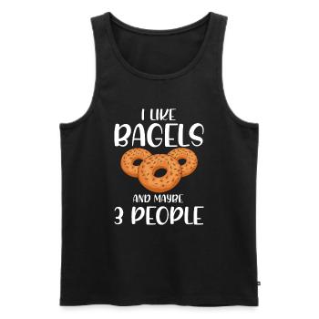 Bagel Essen Geschenk Bagel - Männer Premium Bio Tank Top - Schwarz - Vorne - AI Model Male 178 light (178cm)