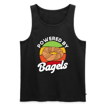 Bagel Essen Geschenk Bagel - Männer Premium Bio Tank Top - Schwarz - Vorne - AI Model Male 178 light (178cm)