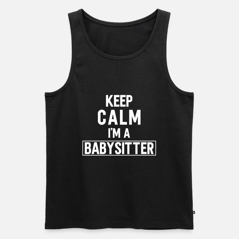 Babysitter Geschenk Babysitting Bester Babysitter - Männer Premium Bio Tank Top - Schwarz